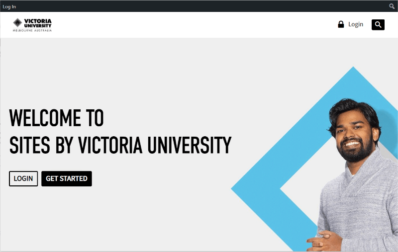 a screenshot of VU WordPress site